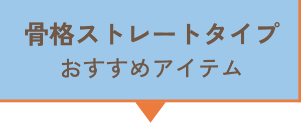 骨格ストレートタイプ おすすめアイテム