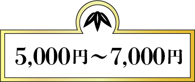 5,000円～7,000円