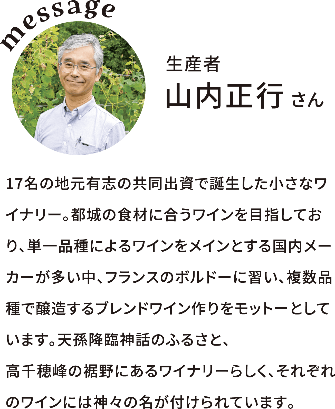 生産者 山内正行さん