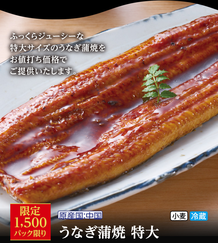 うなぎ蒲焼　特大(中国産)