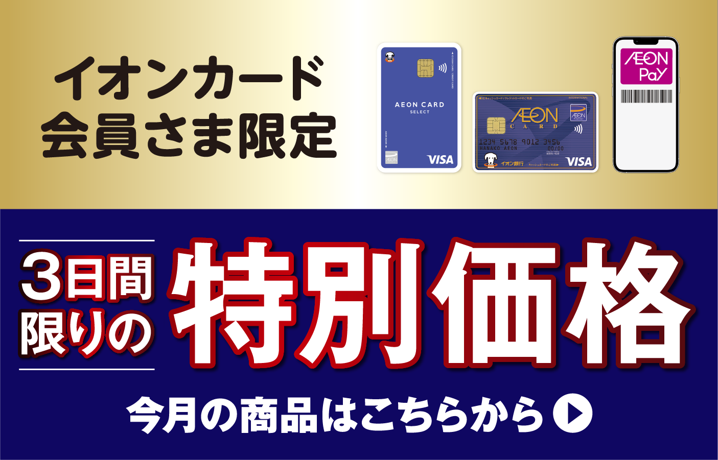 3日間限りの特別価格