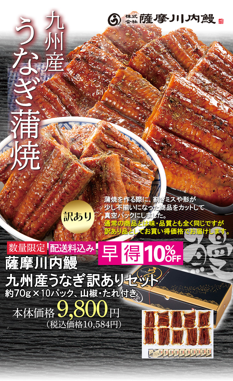 薩摩川内訳ありうなぎセット